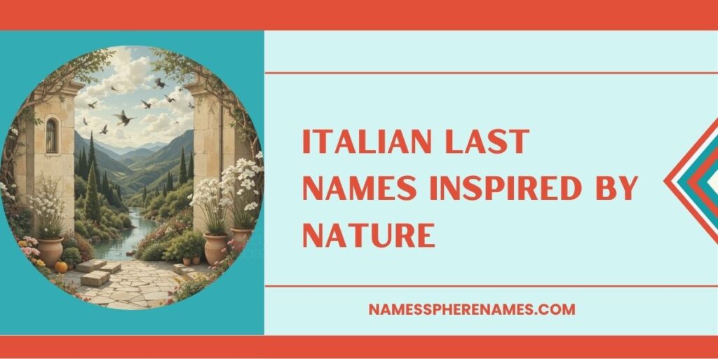 Italian Last Names Inspired By Nature